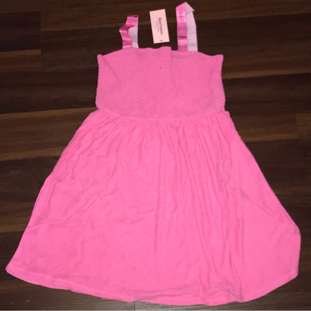 Juicy Courure Big Girls Smocked Towel Terry Dress Authentic NWT